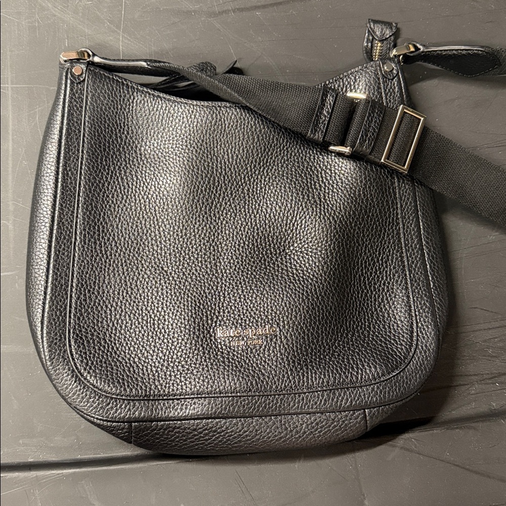 Kate Spade Black Pebbled Leather Crossbody Bag